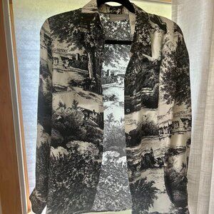Liz Claiborne Silk Blouse with Scenery